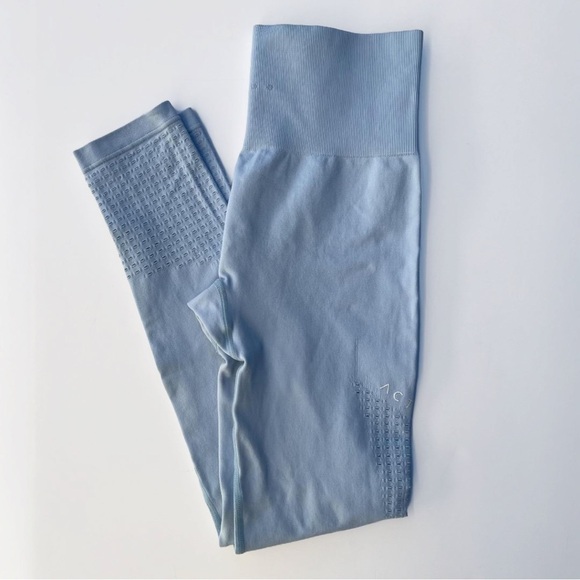ACTA Pants - ACTA Perforated Seamless Leggings Light Baby Blue Size S